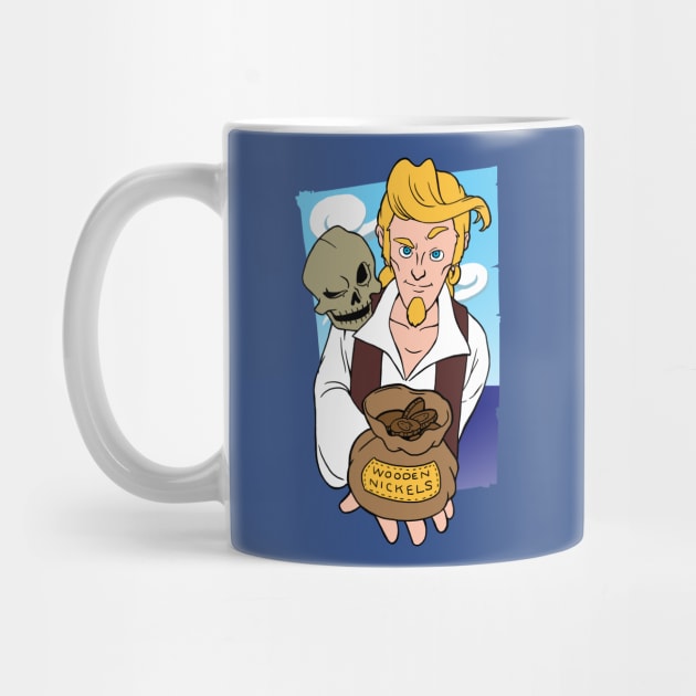 Guybrush and Murray by spookyruthy